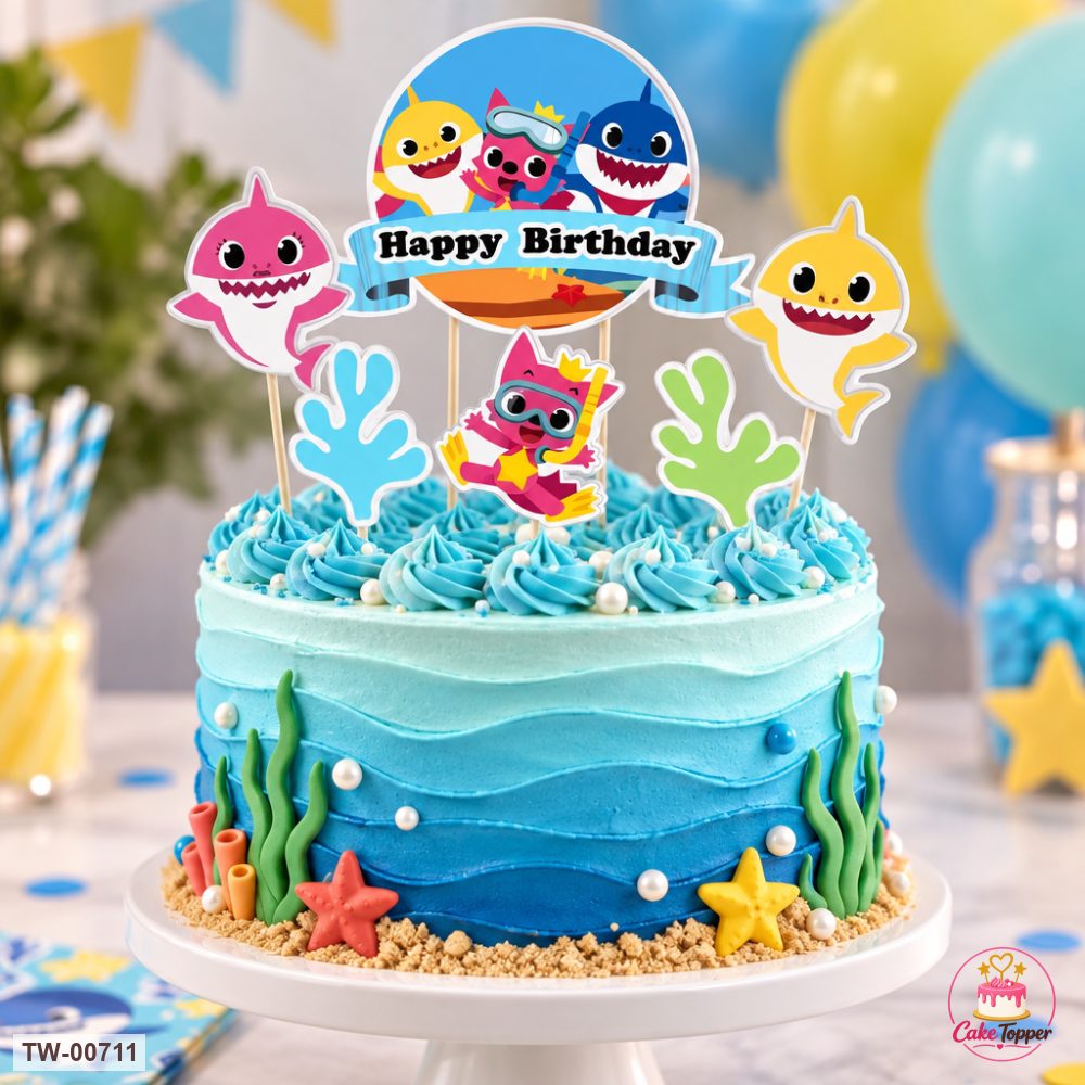 Animals Topper Sheet 20 on a cake