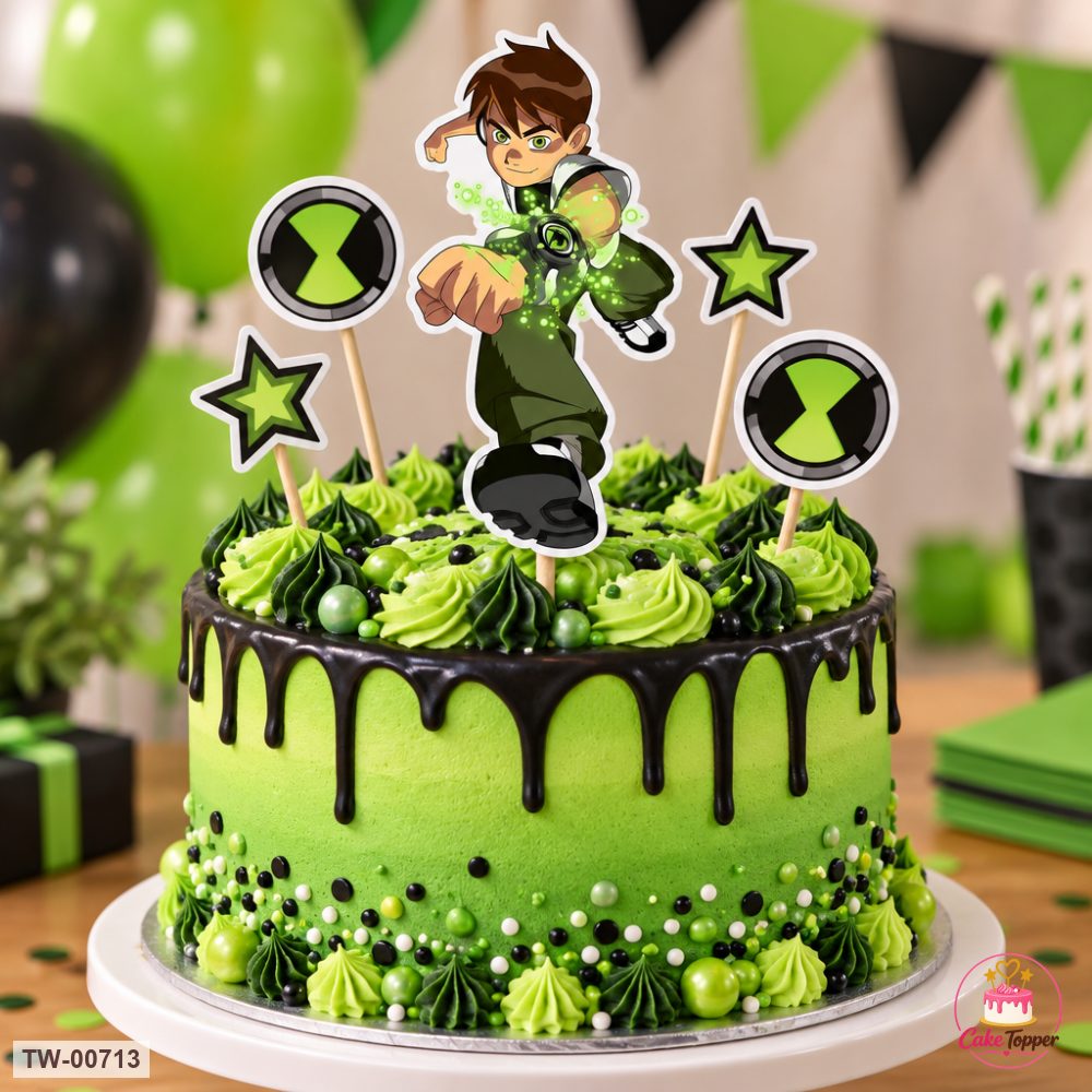 Ben 10 Topper Sheet 20 on a cake