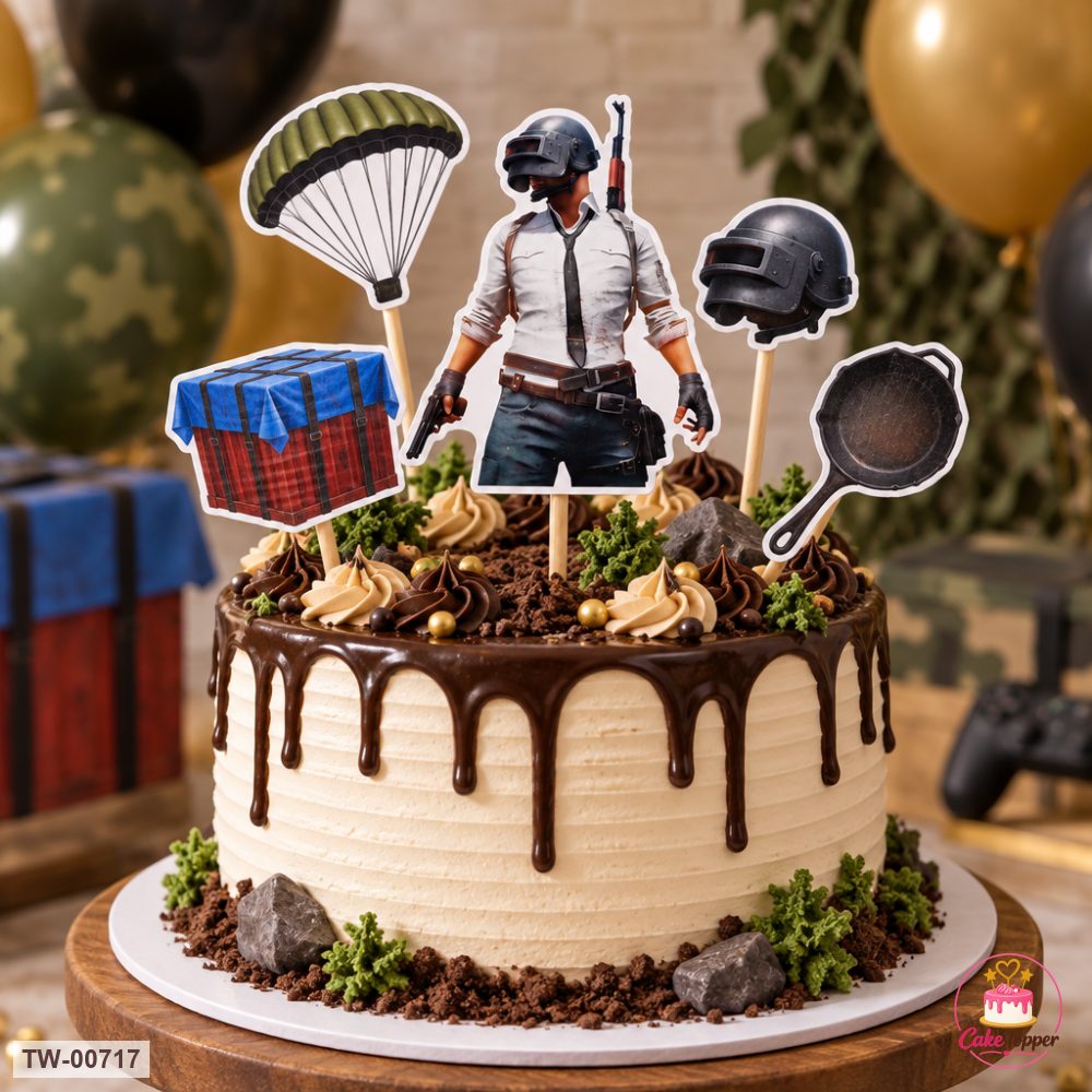 Games Topper Sheet 20 on a cake