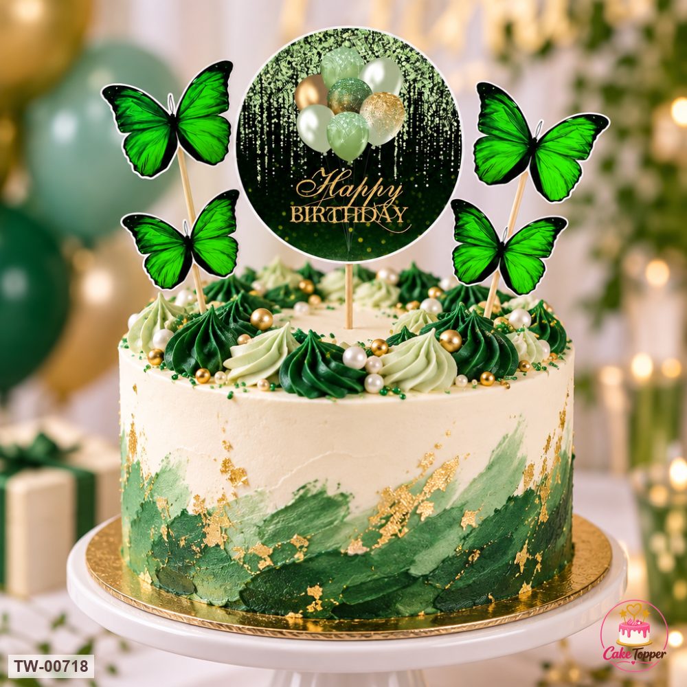 Happy Birthday Topper Sheet 20 on a cake