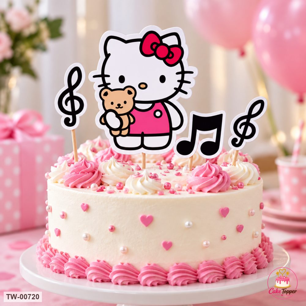 Hello Kitty Topper Sheet 20 on a cake