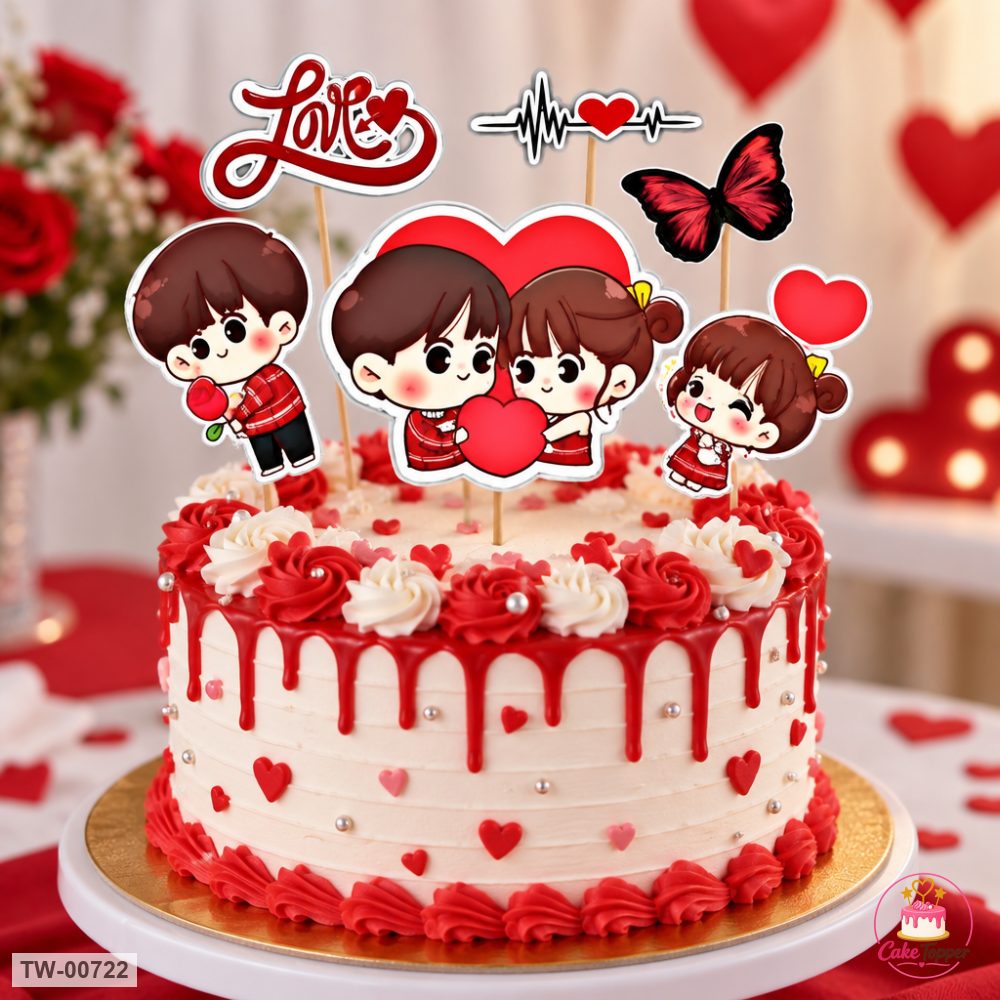 Love Topper Sheet 20 on a cake