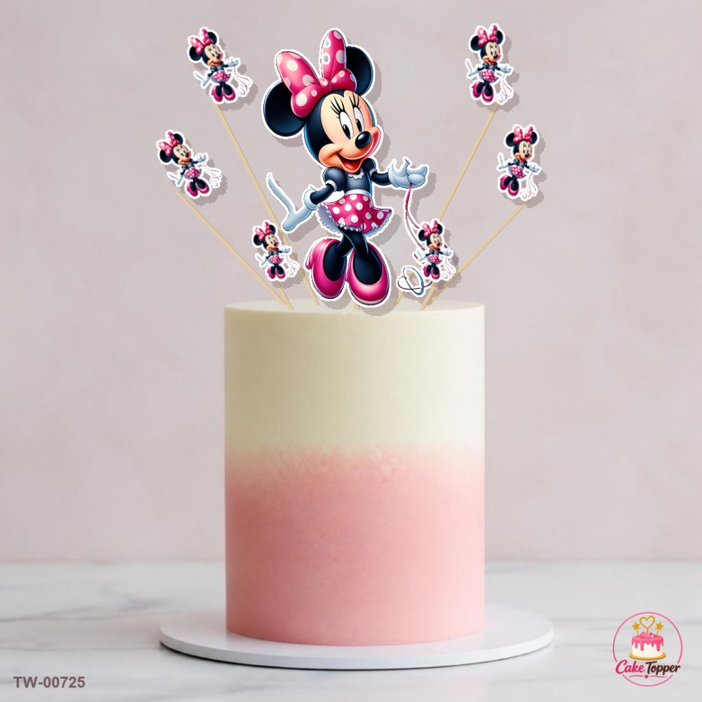 Minnie Mouse Topper Sheet 20 on a cake