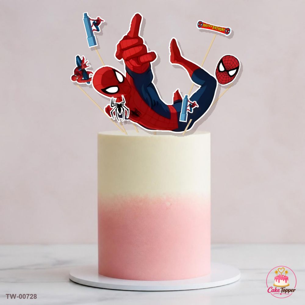 Spiderman Topper Sheet 20 on a cake