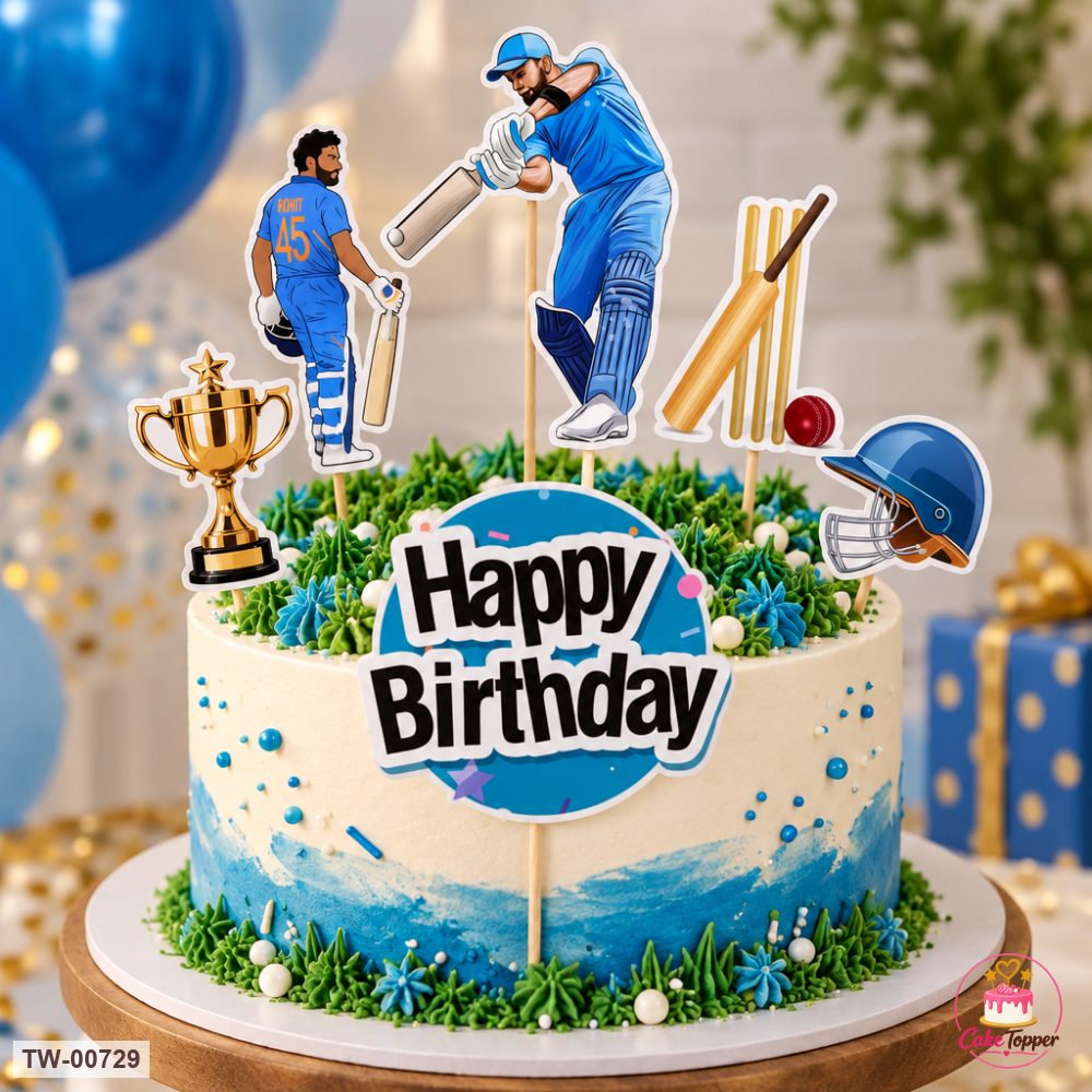 Sports Topper Sheet 20 on a cake