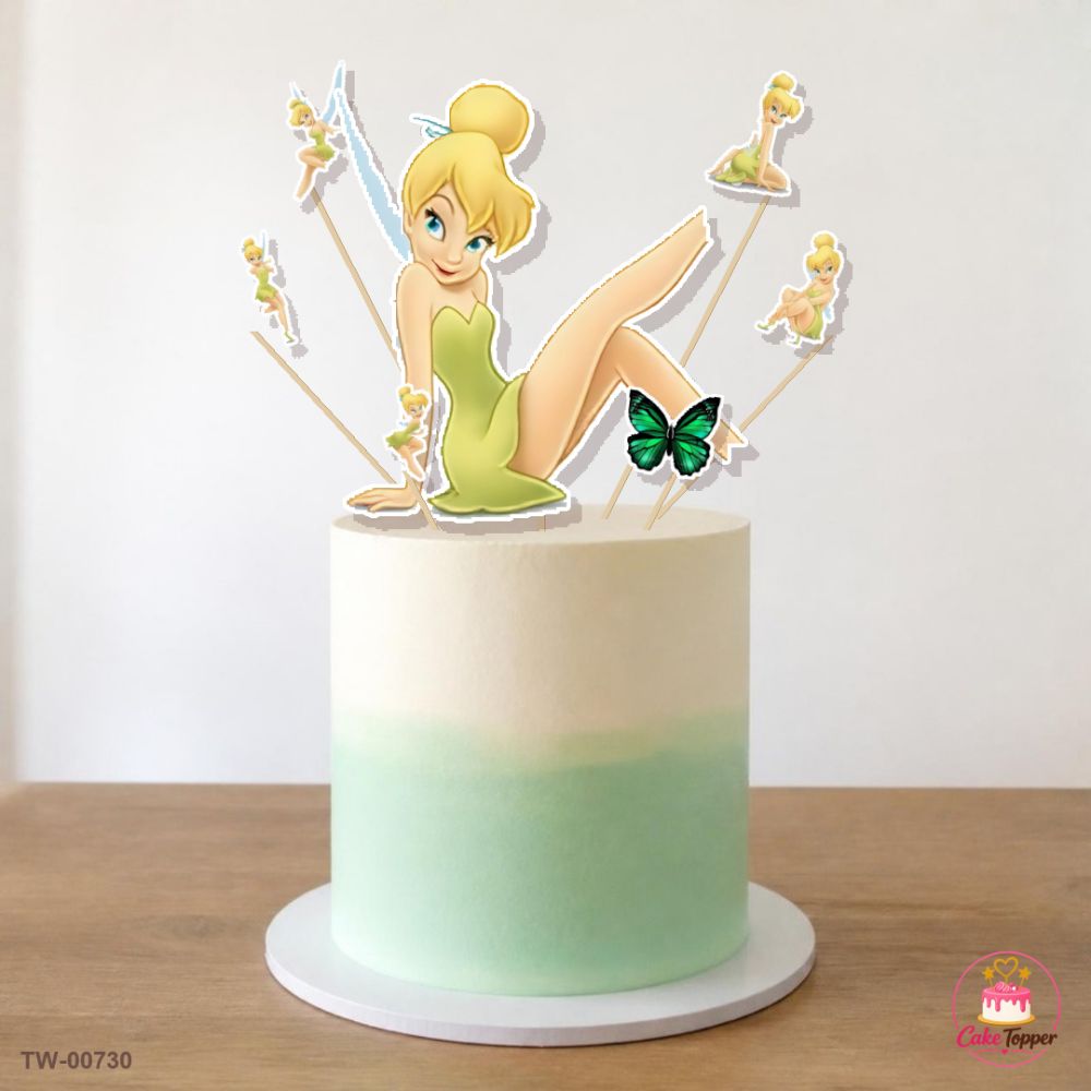 Tinker Bell Topper Sheet 20 on a cake