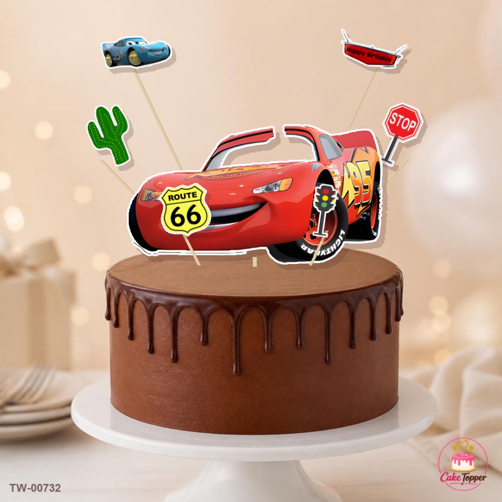 Vehicle Topper Sheet 20 on a cake