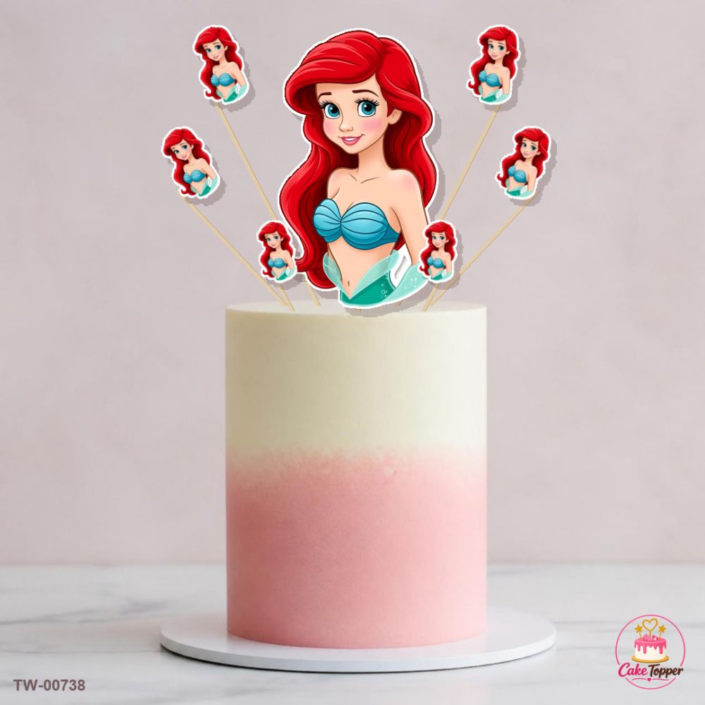 Ariel Topper Sheet 21 on a cake