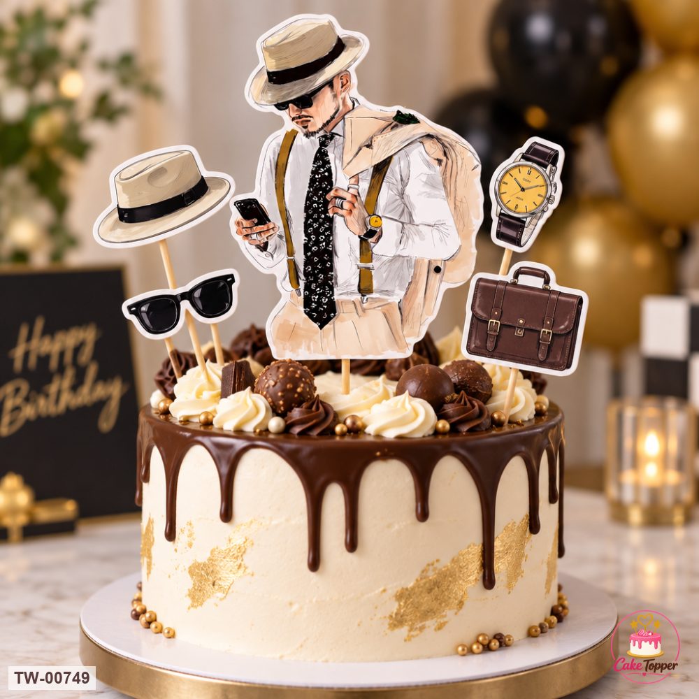 For Him Topper Sheet 21 on a cake