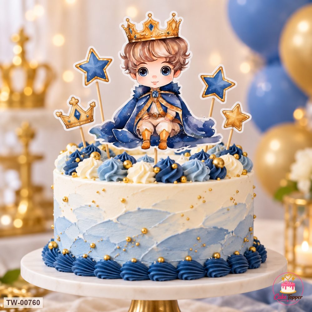 Little Boy Topper Sheet 21 on a cake