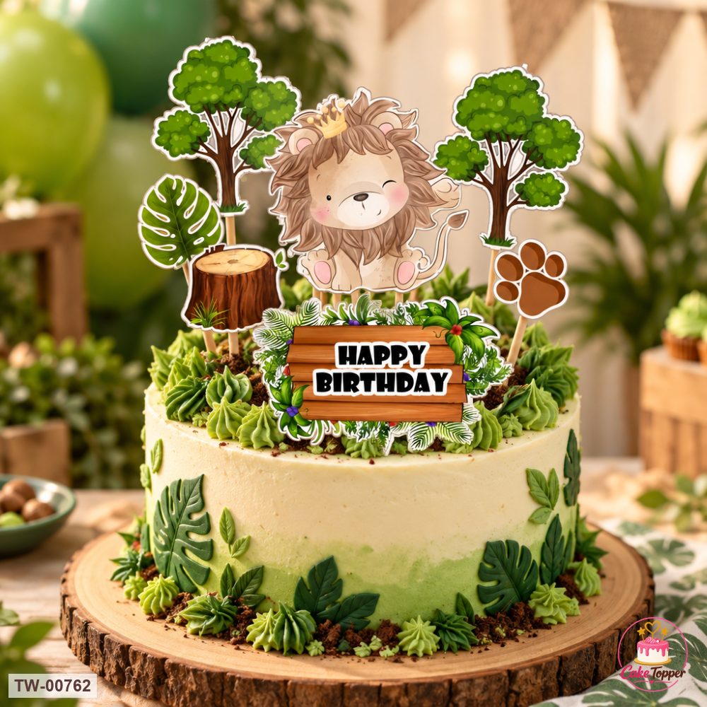 Animals Topper Sheet 22 on a cake