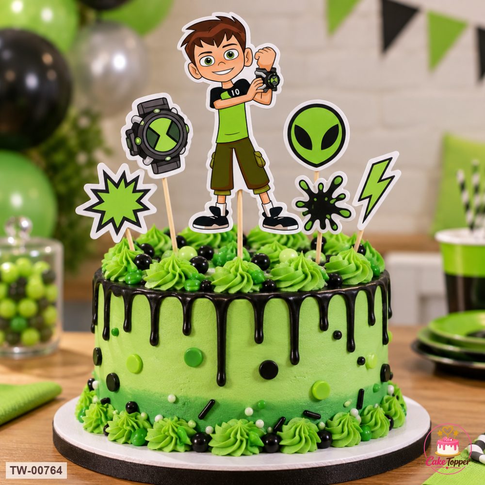 Ben 10 Topper Sheet 22 on a cake