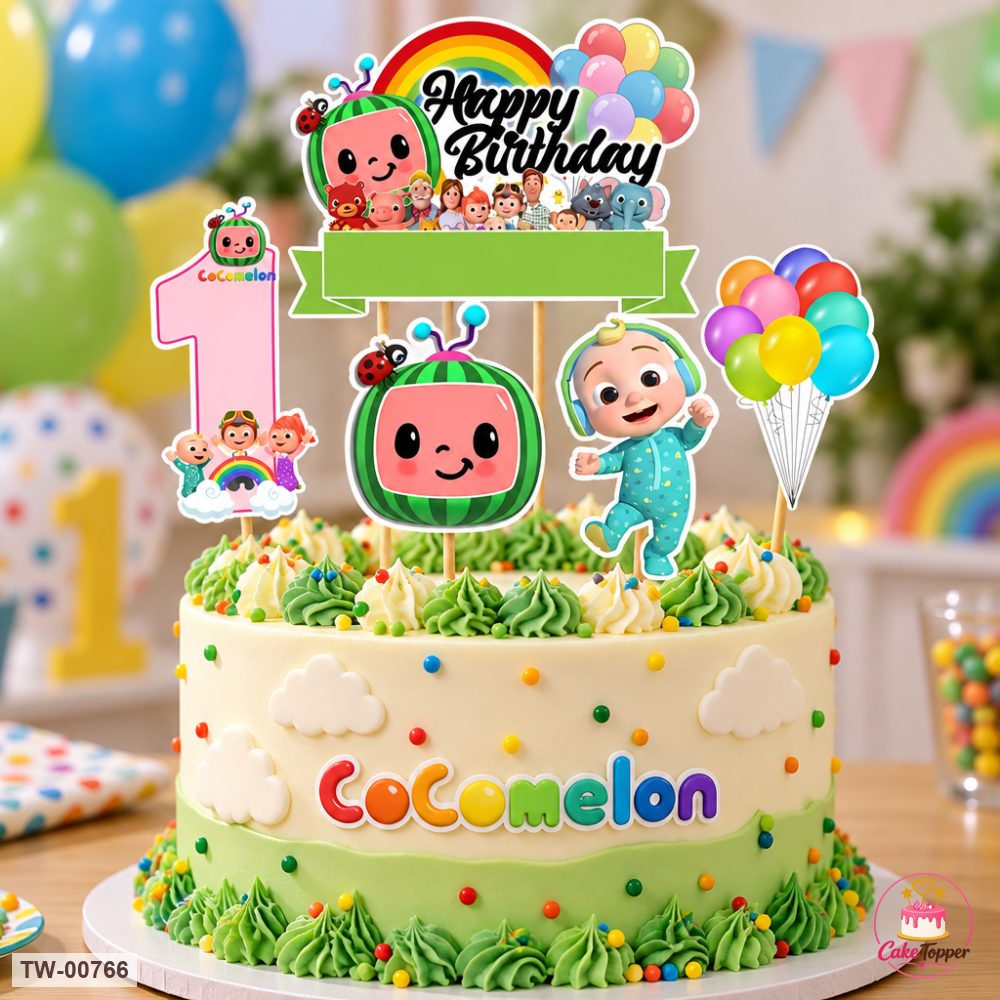 Cocomelon Topper Sheet 22 on a cake