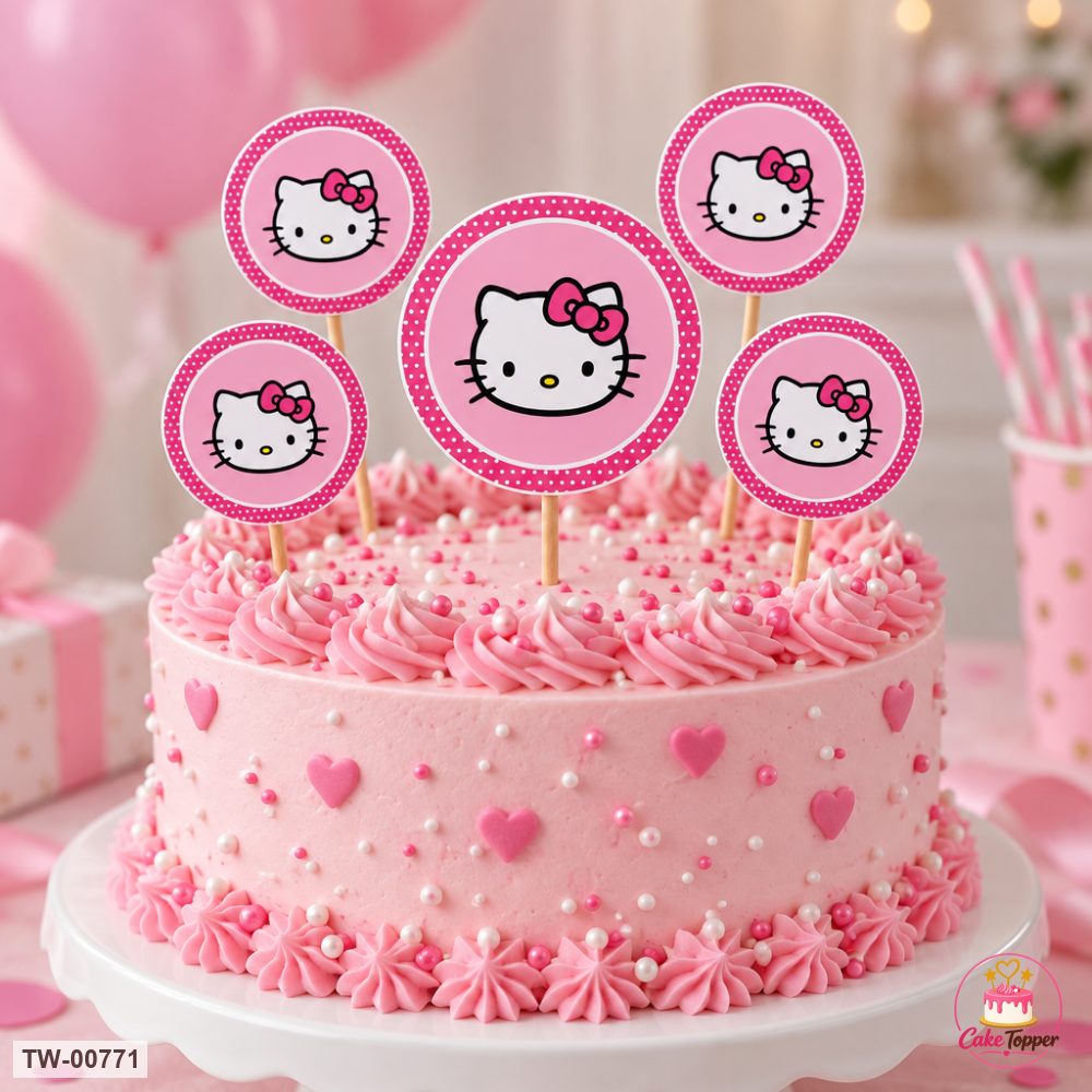 Hello Kitty Topper Sheet 22 on a cake