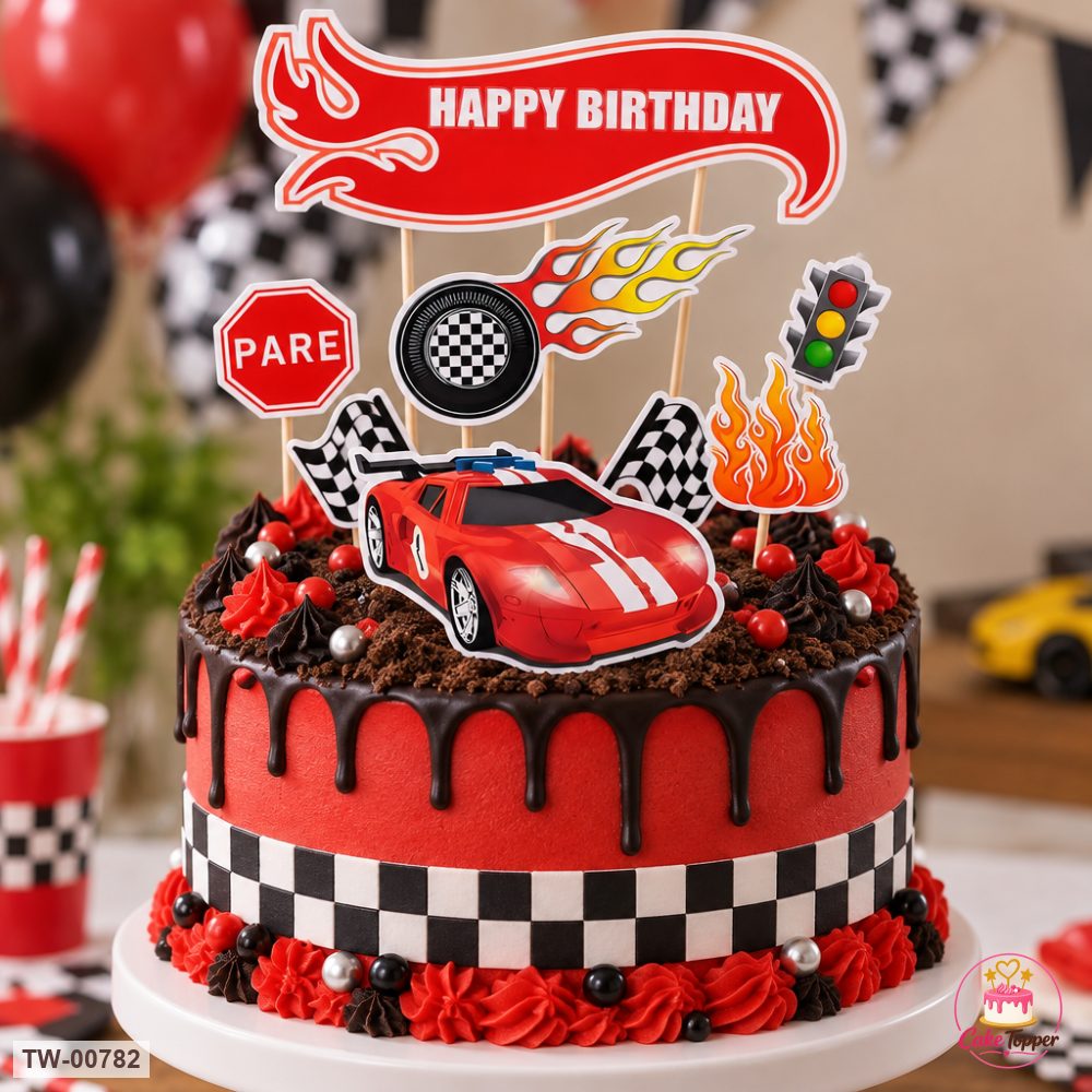 Vehicle Topper Sheet 22 on a cake