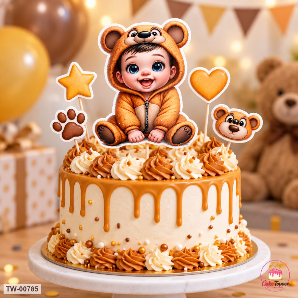 Little Boy Topper Sheet 22 on a cake