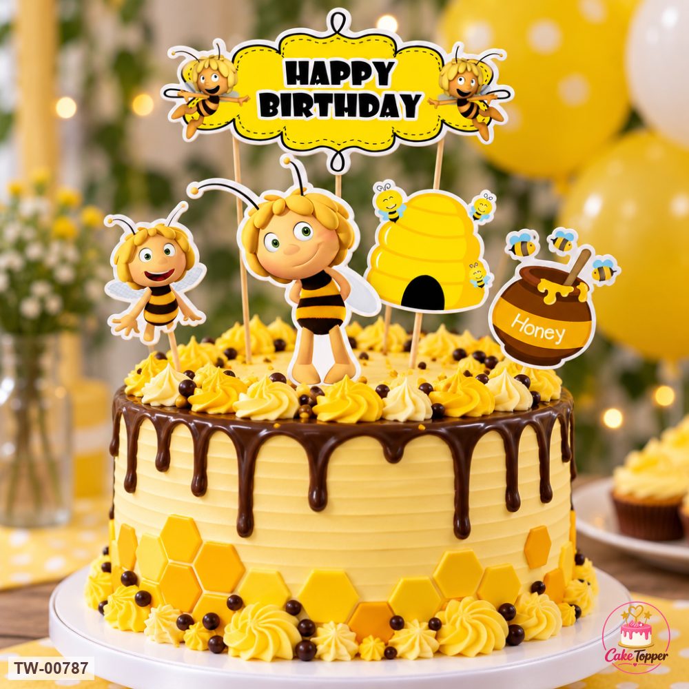 Animals Topper Sheet 23 on a cake