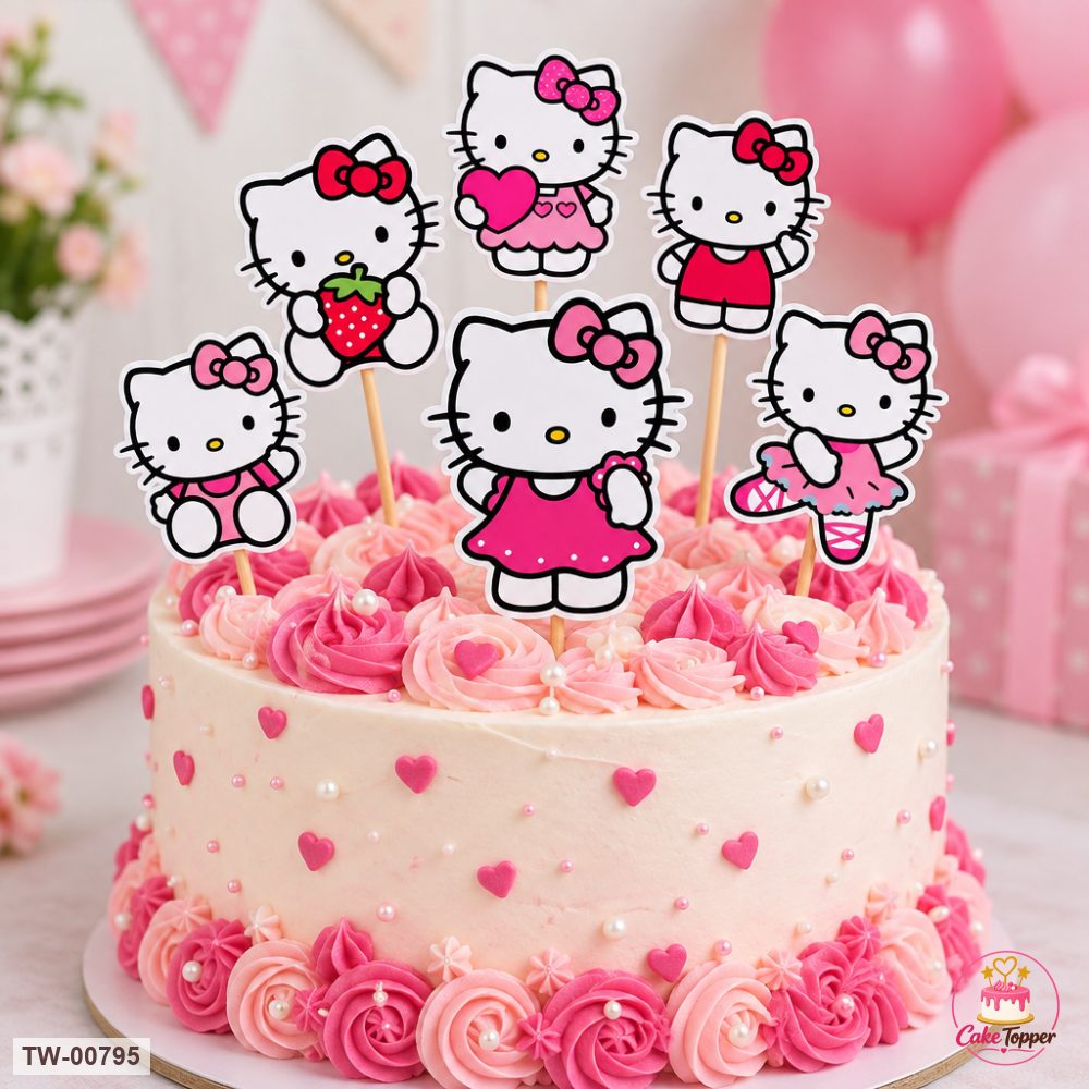 Hello Kitty Topper Sheet 23 on a cake