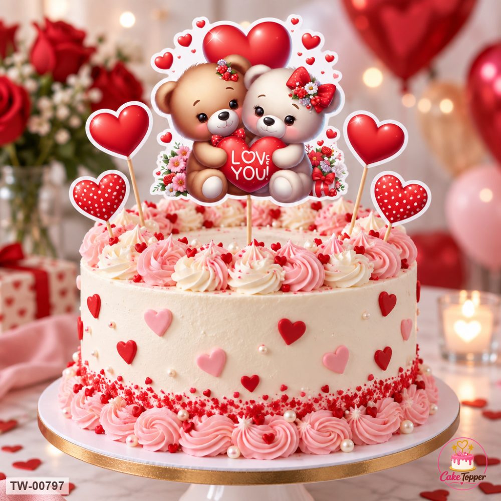 Love Topper Sheet 23 on a cake