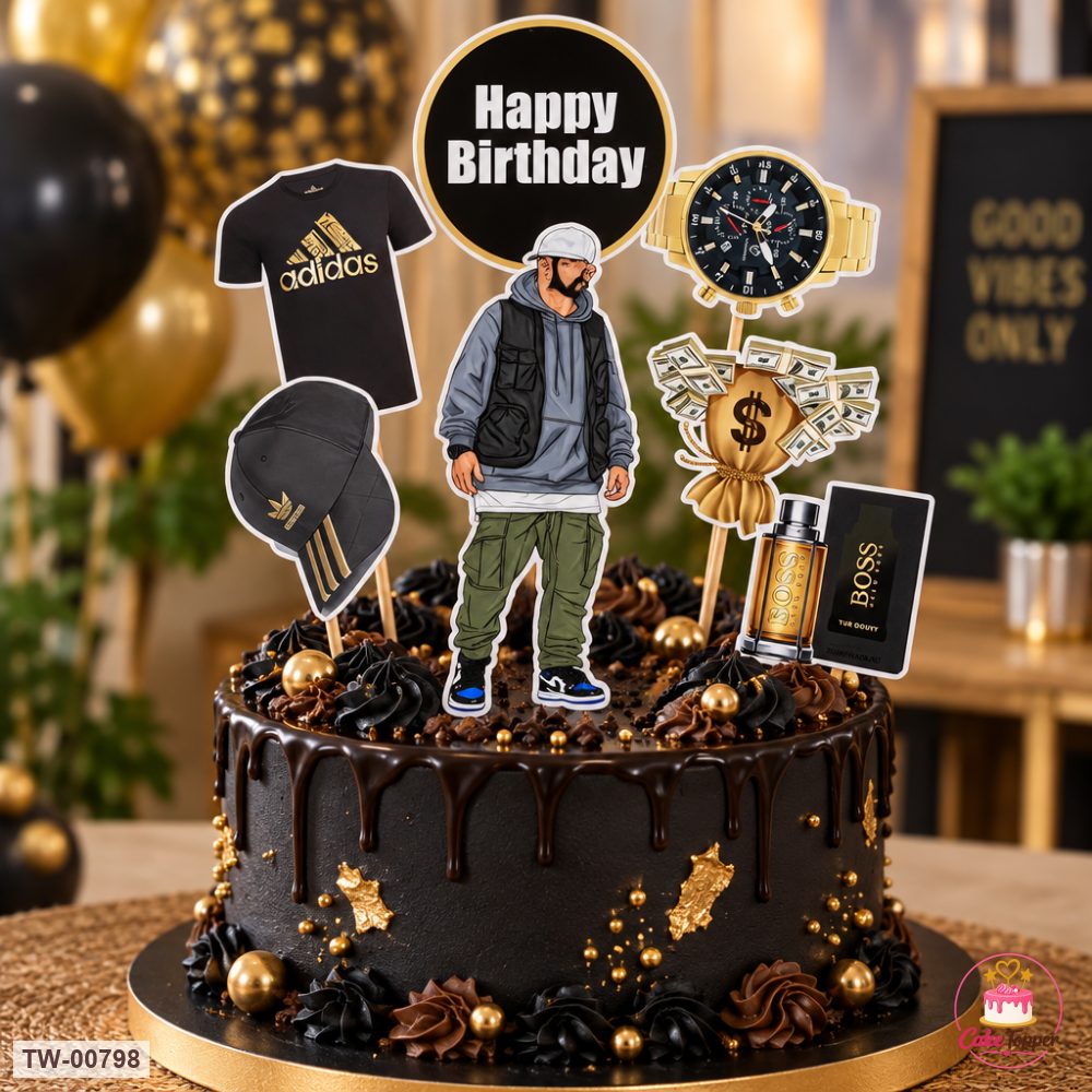 For Him Topper Sheet 23 on a cake