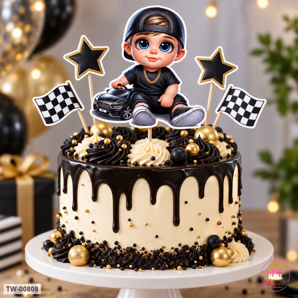 Little Boy Topper Sheet 23 on a cake