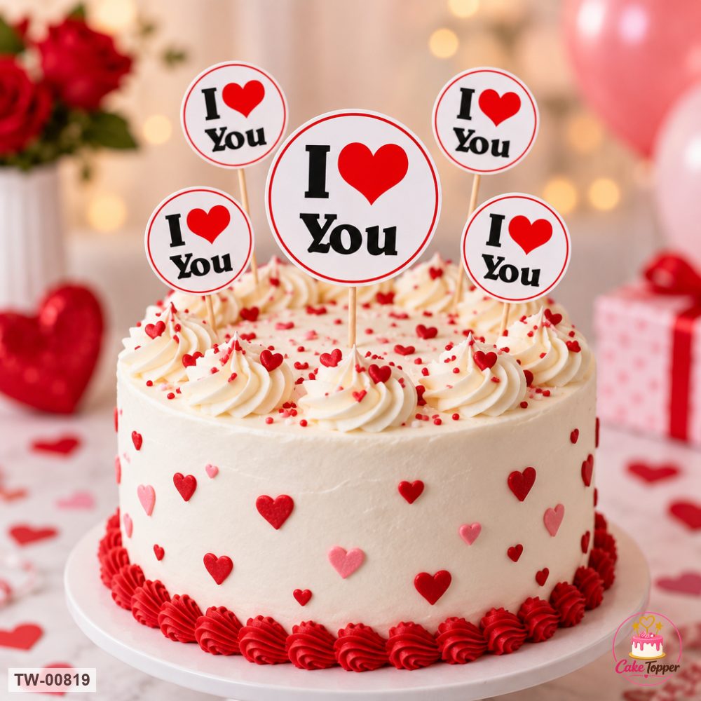 Love Topper Sheet 24 on a cake