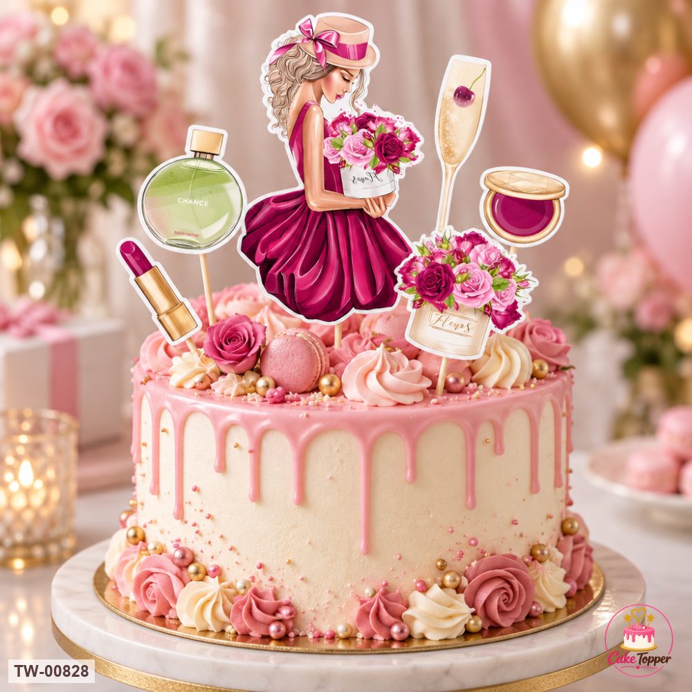 For Her Topper Sheet 24 on a cake