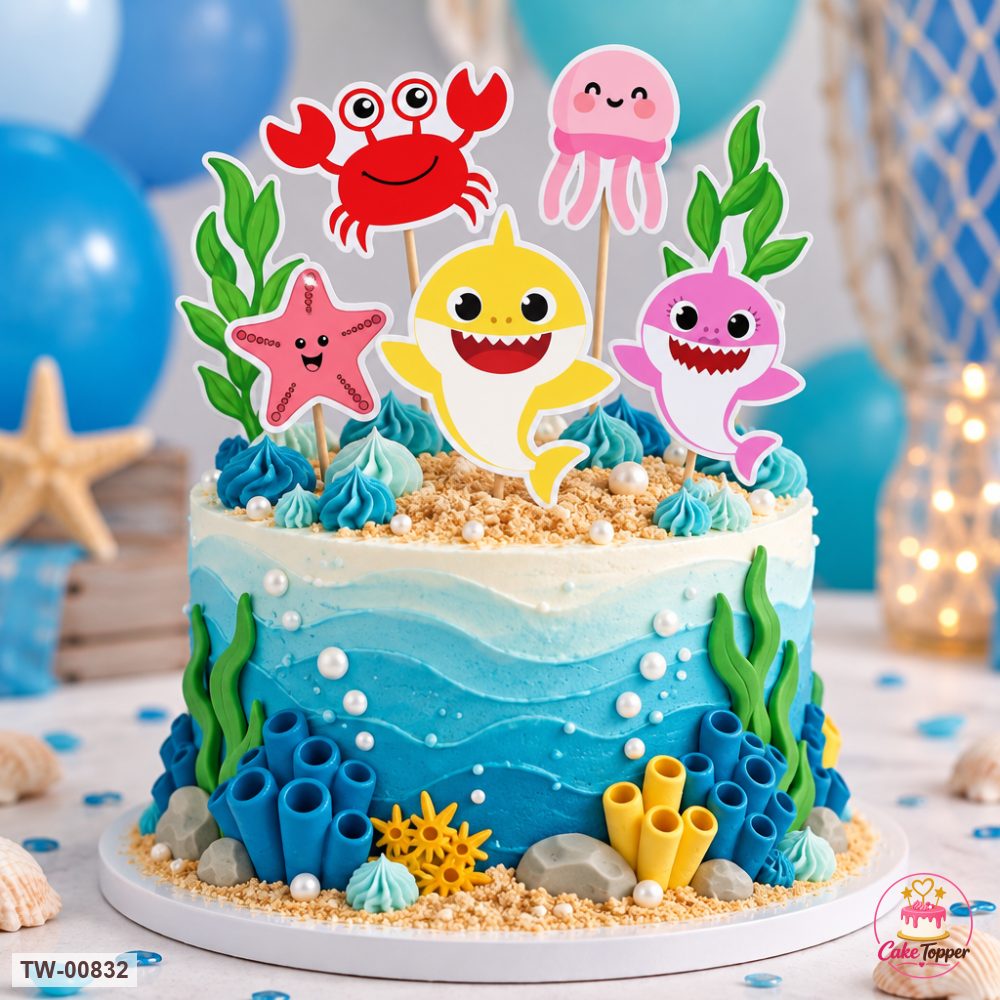 Animals Topper Sheet 25 on a cake