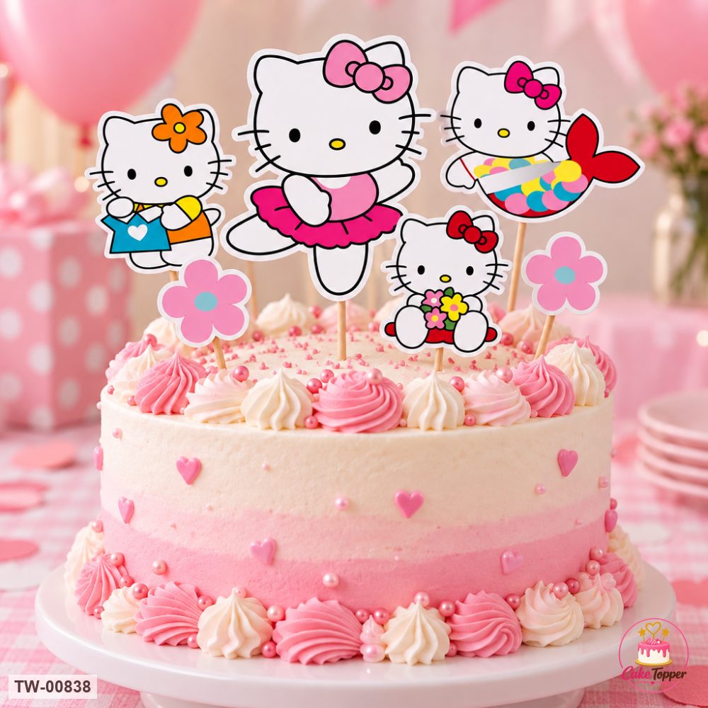 Hello Kitty Topper Sheet 25 on a cake