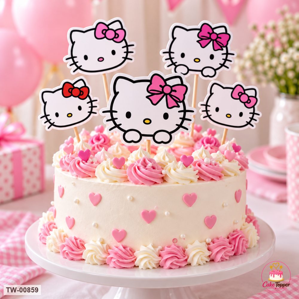 Hello Kitty Topper Sheet 26 on a cake