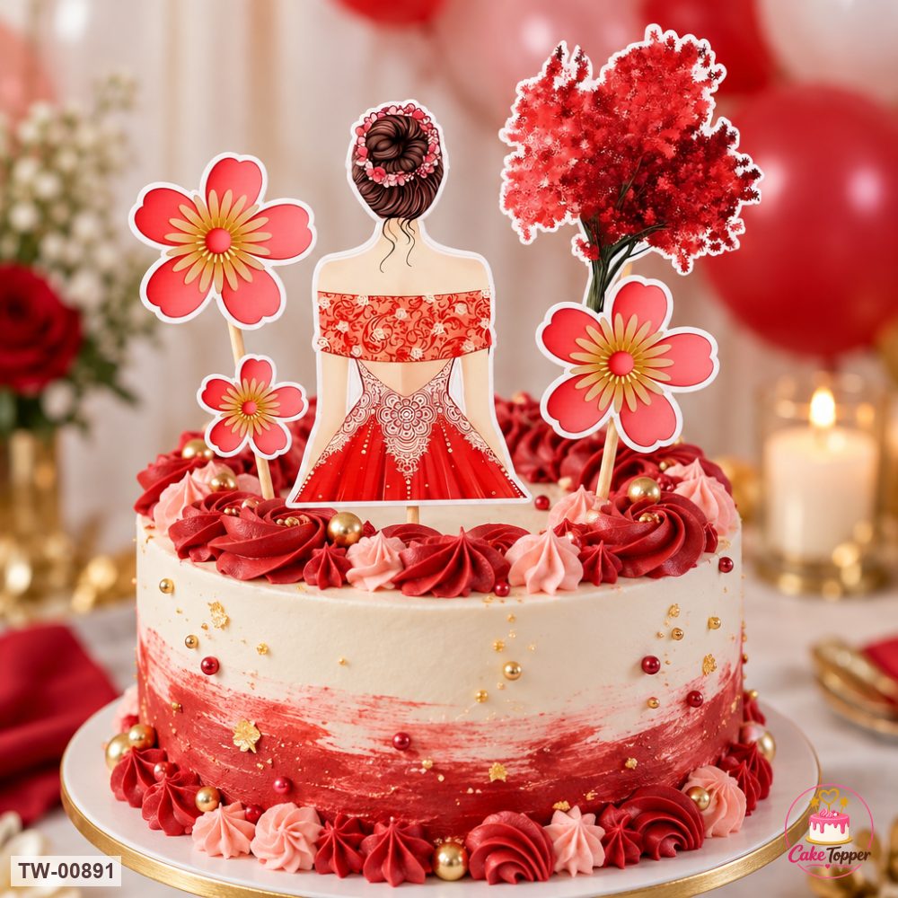 For Her Topper Sheet 27 on a cake