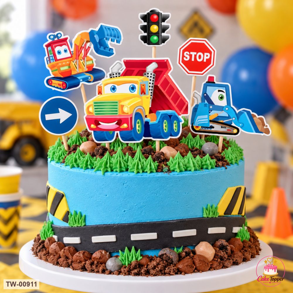 Vehicle Topper Sheet 28 on a cake