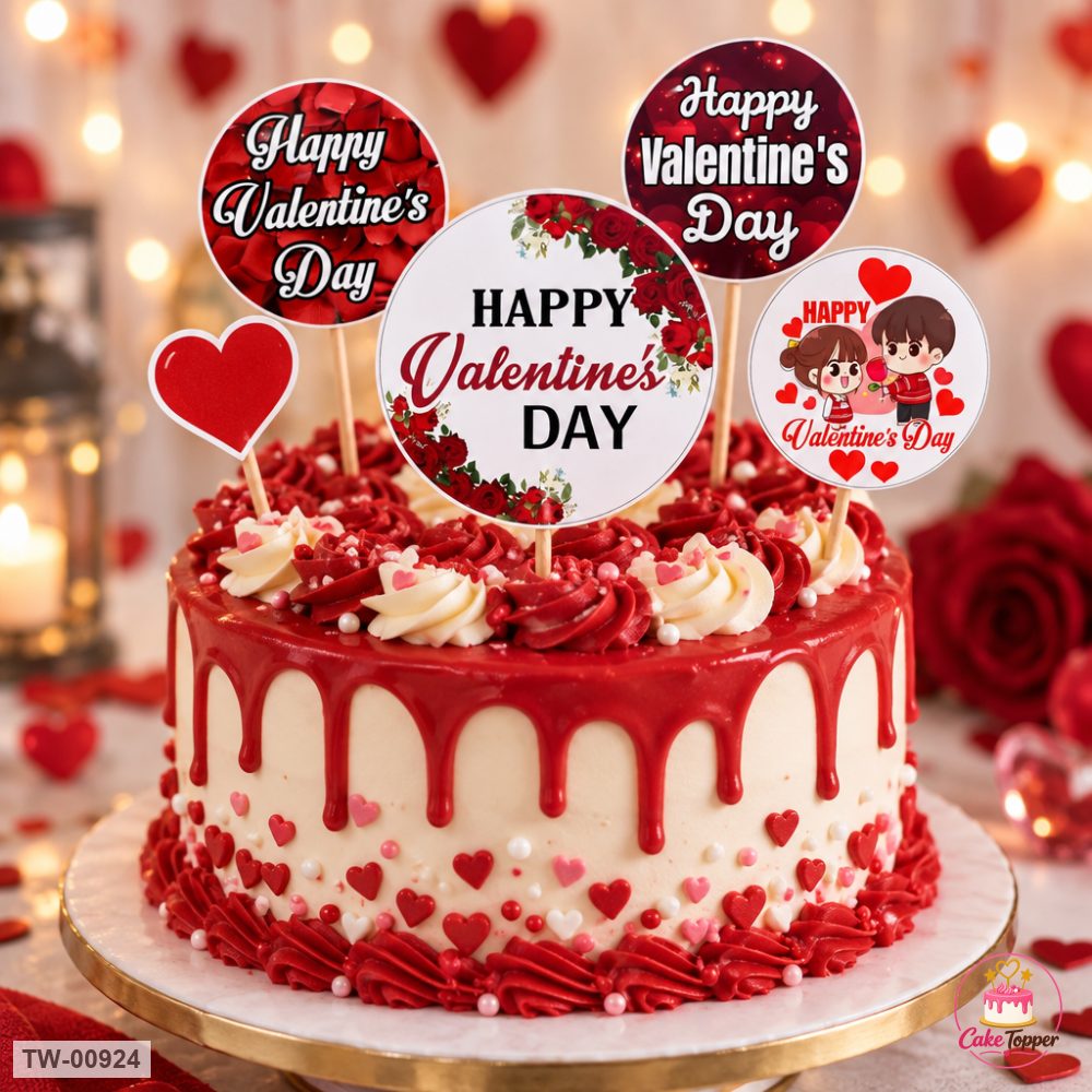 Love Topper Sheet 29 on a cake