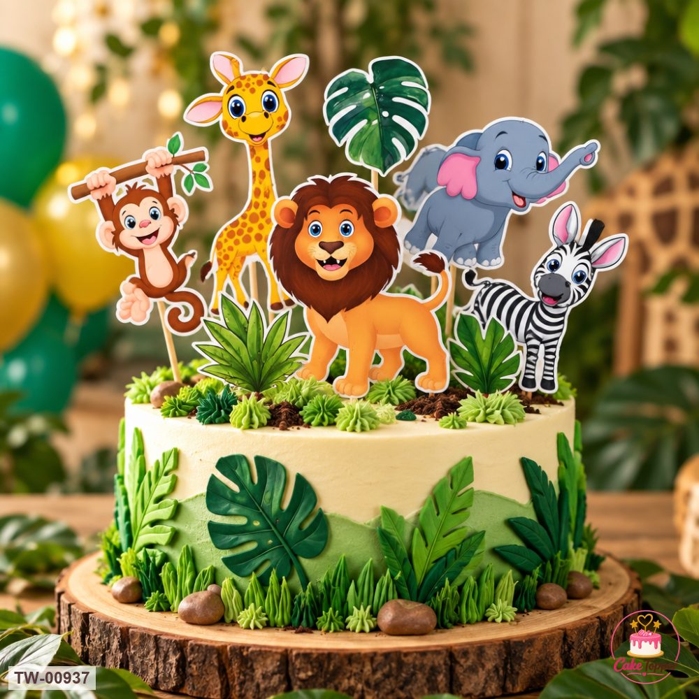 Animals Topper Sheet 30 on a cake