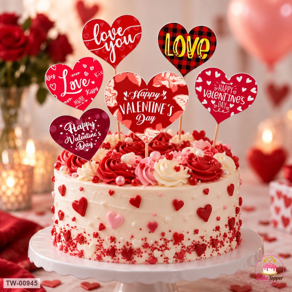 Love Topper Sheet 30 on a cake
