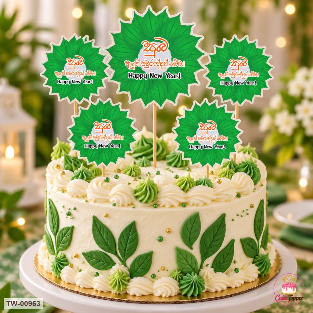 Happy New Year Topper Sheet 31 on a cake