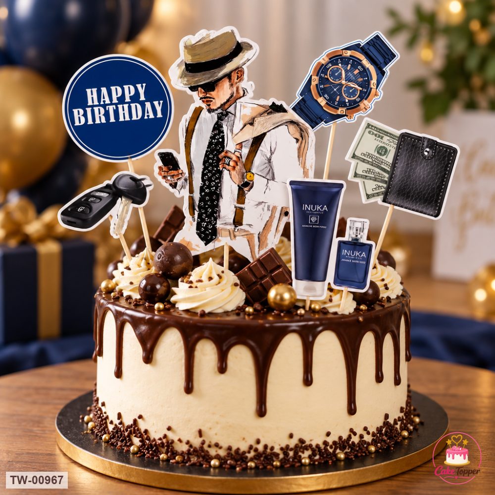 For Him Topper Sheet 31 on a cake