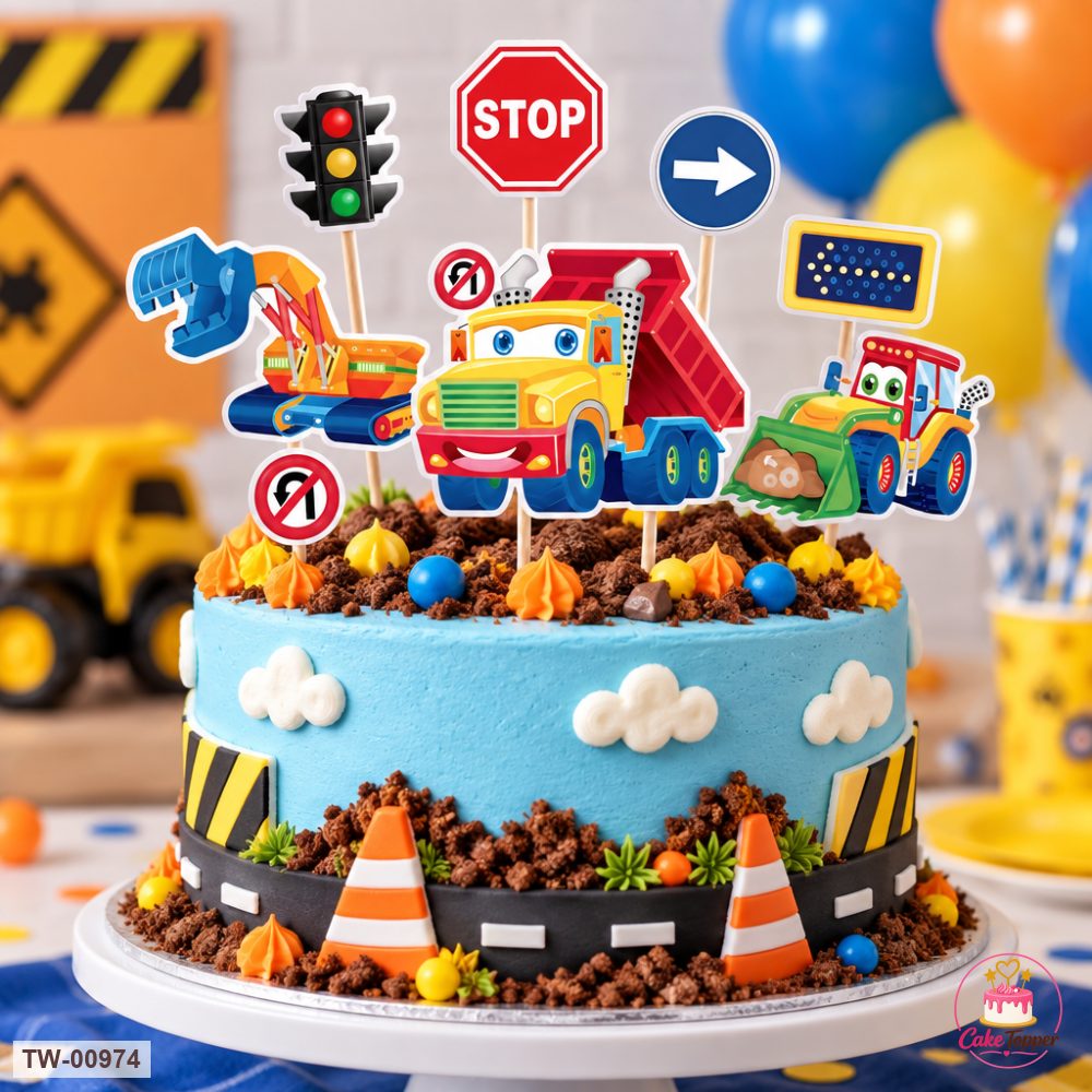 Vehicle Topper Sheet 31 on a cake