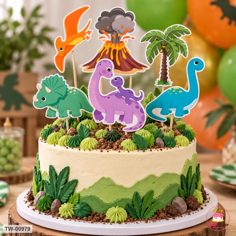 Animals Topper Sheet 32 on a cake