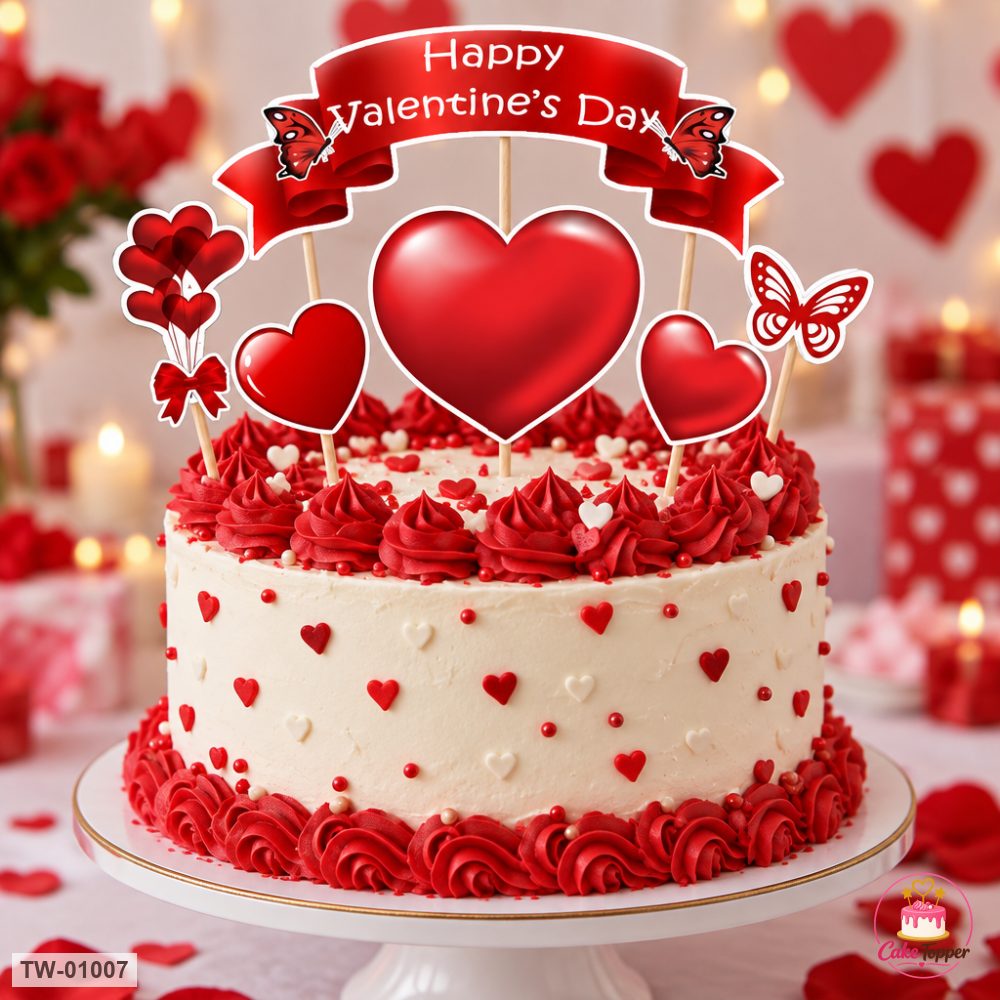 Love Topper Sheet 33 on a cake