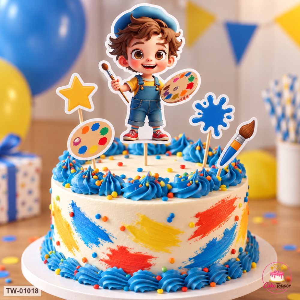 Little Boy Topper Sheet 33 on a cake