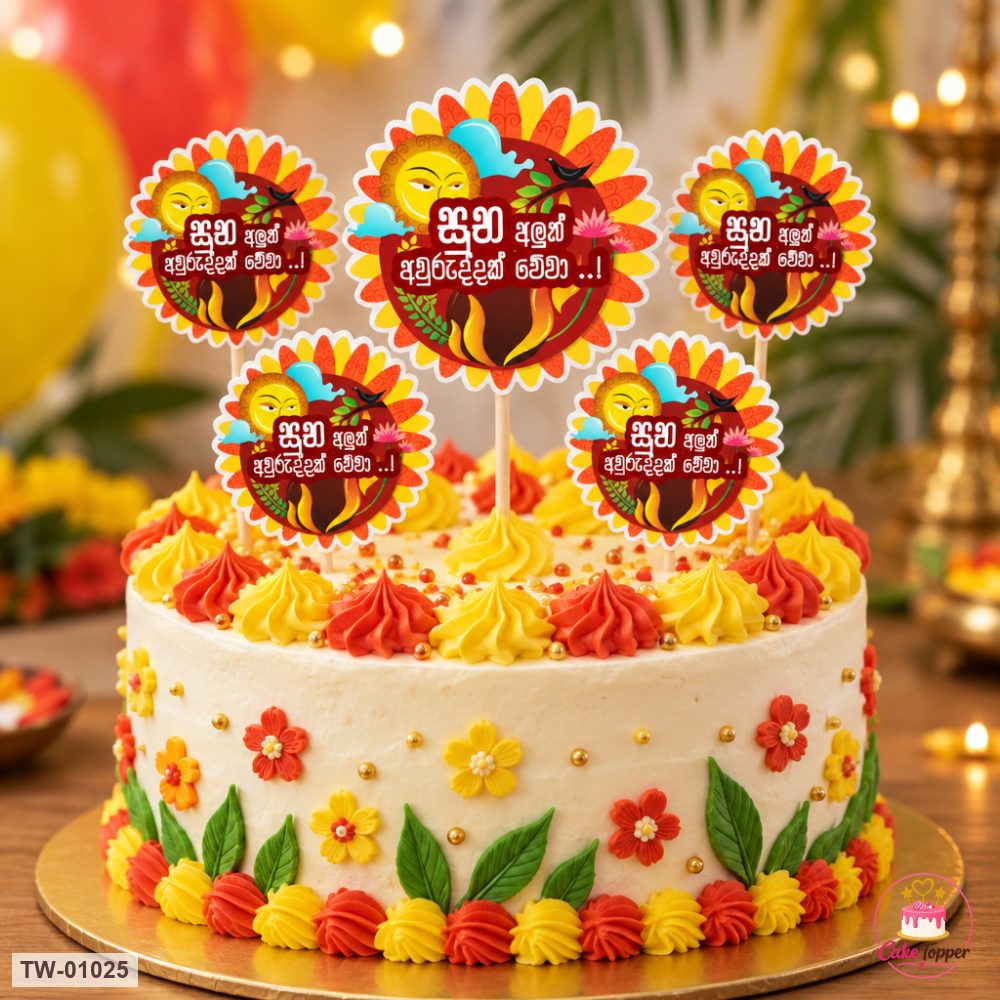 Happy New Year Topper Sheet 34 on a cake