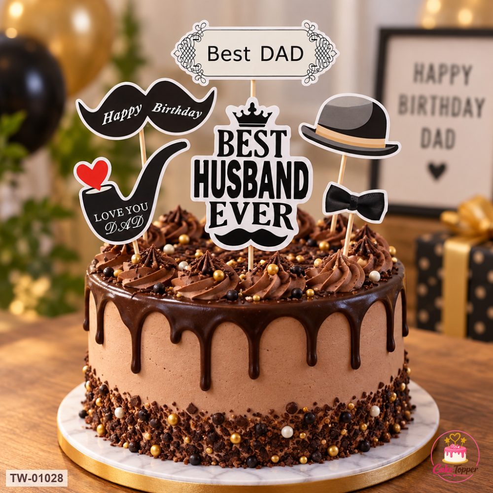 For Him Topper Sheet 34 on a cake