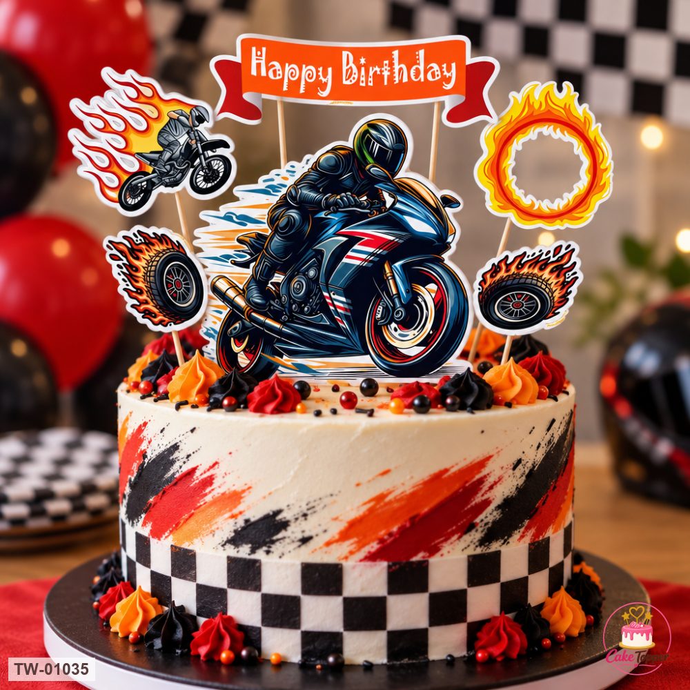 Vehicle Topper Sheet 34 on a cake