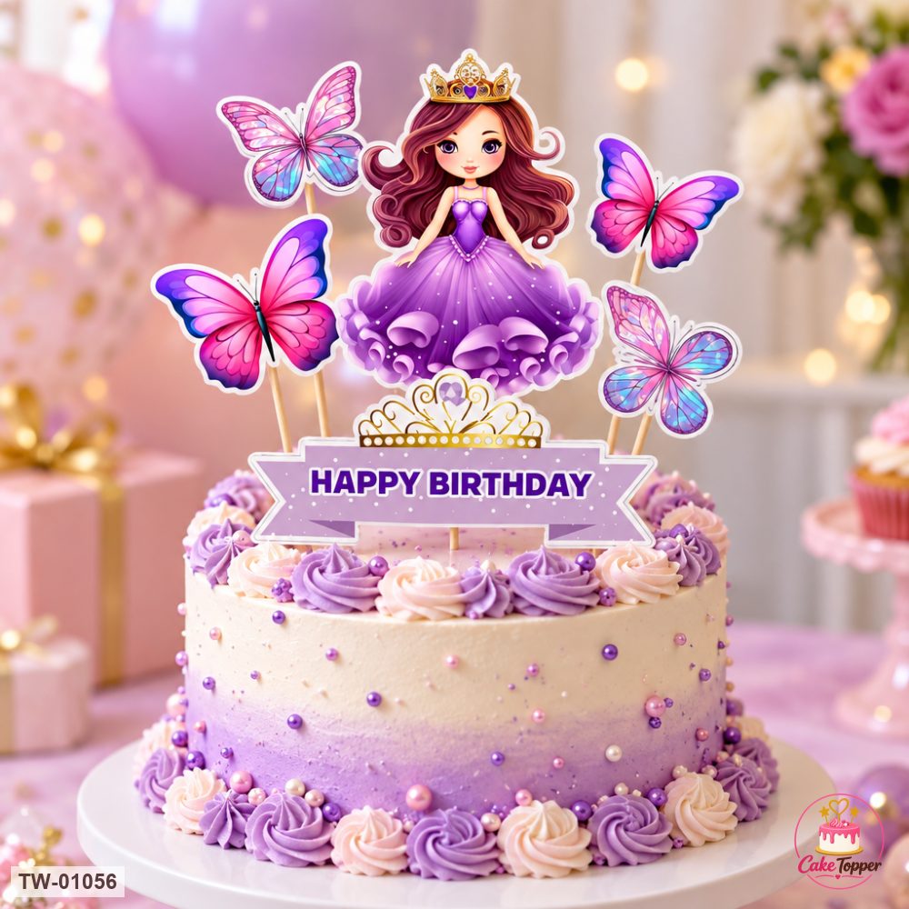 Little Girl Topper Sheet 35 on a cake