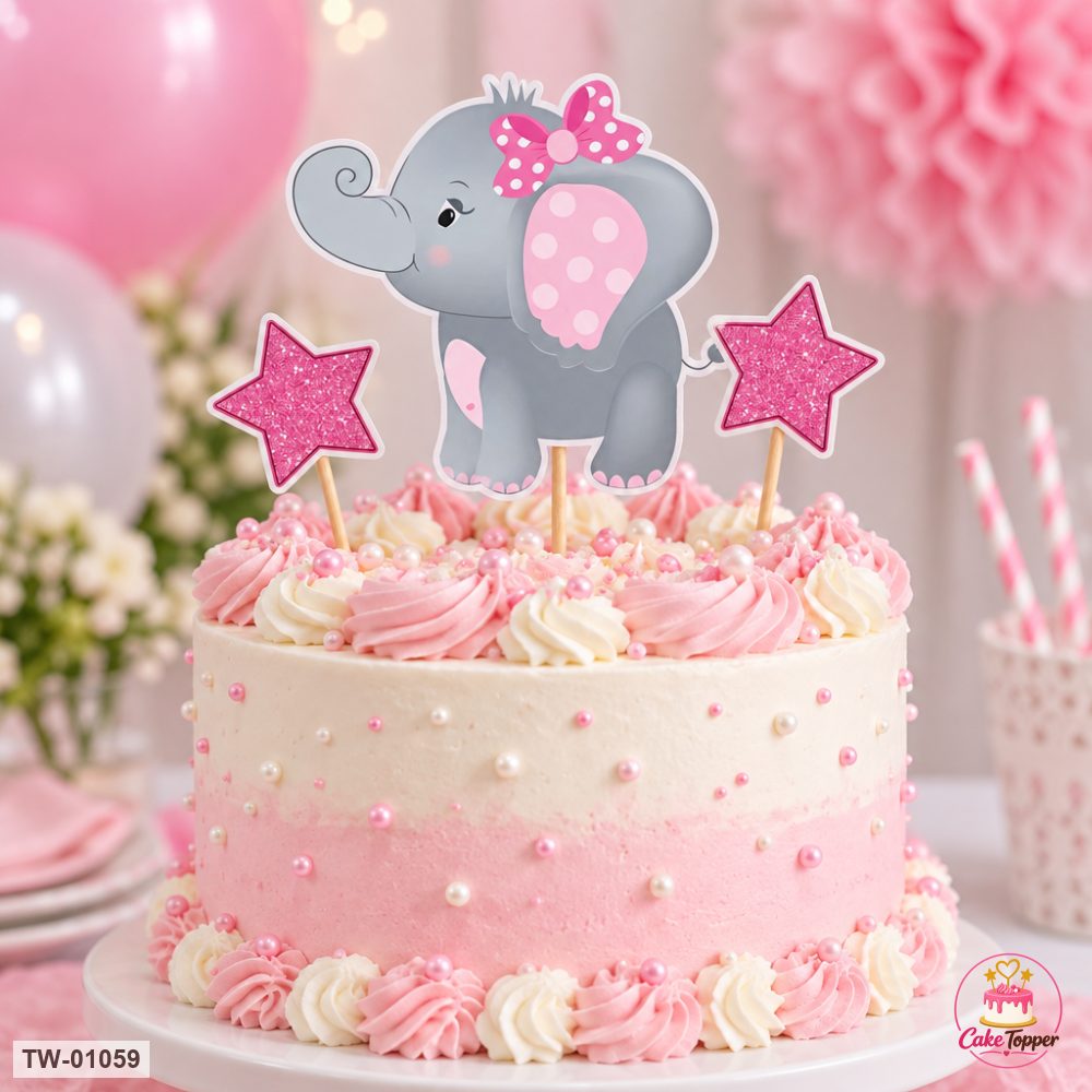 Animals Topper Sheet 36 on a cake