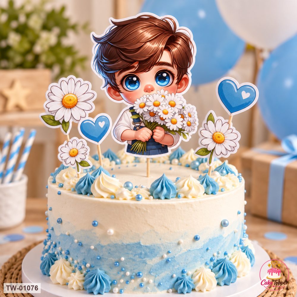 Little Boy Topper Sheet 36 on a cake
