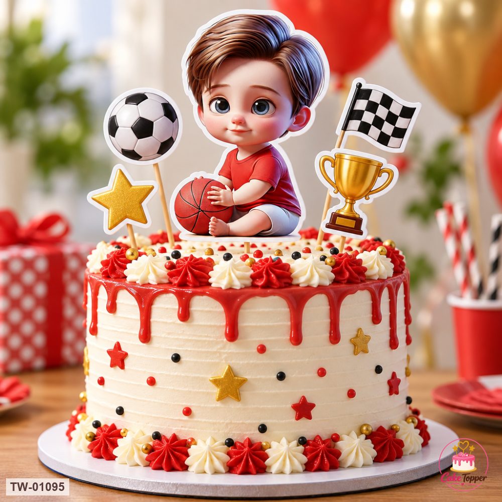 Little Boy Topper Sheet 37 on a cake