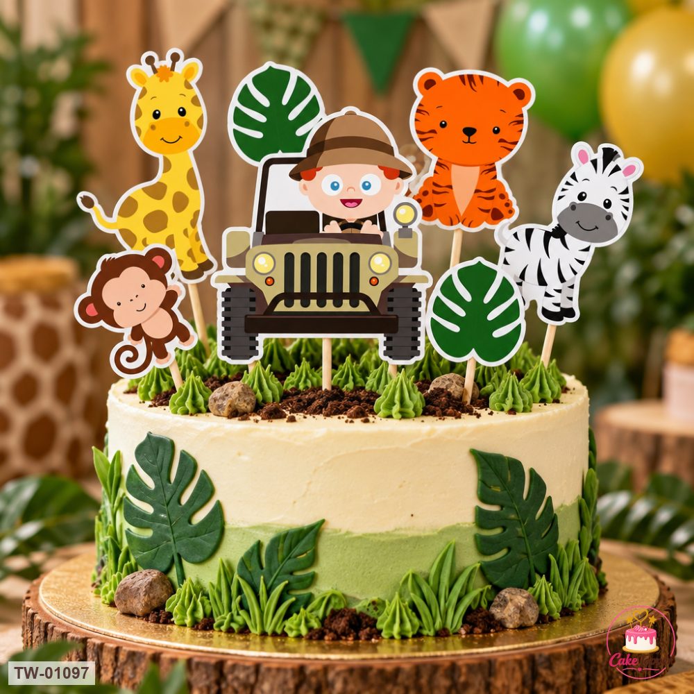 Animals Topper Sheet 38 on a cake
