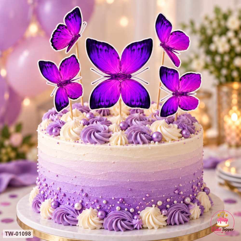 Butterfly Topper Sheet 38 on a cake